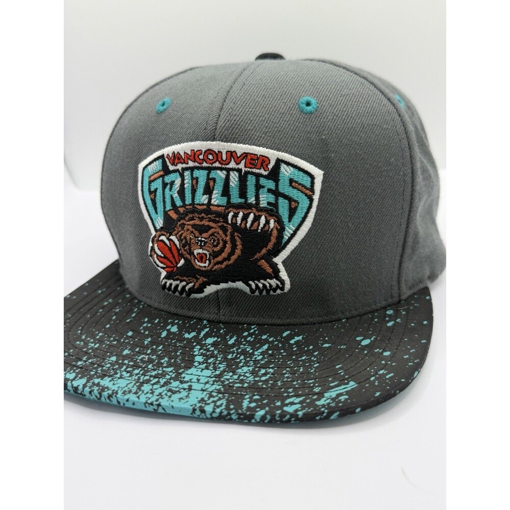 Mitchell & Ness Vancouver Grizzlies Hardwood Classics Snapback Hat Gray Teal NBA
